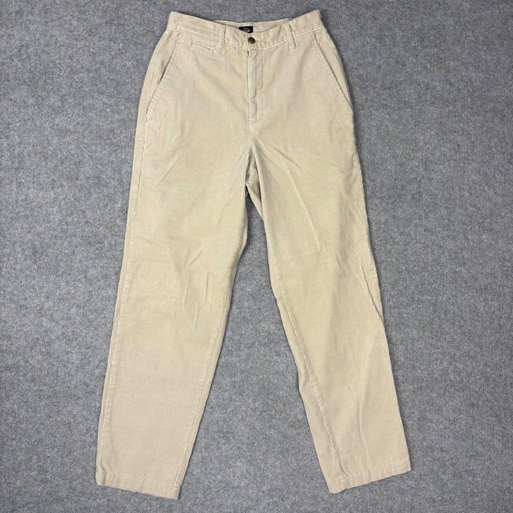 Vintage Dockers Tan Corduroy High Waisted Straight Leg Pants Women Size 6 Beige